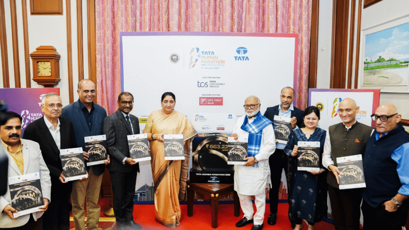 महाराष्ट्र उपमुख्यमंत्री श्रीमती सुनेत्रा अजीत पवार ने टाटा मुंबई मैराथन 2026 सामाजिक-आर्थिक और स्वास्थ्य प्रभाव रिपोर्ट का अनावरण किया